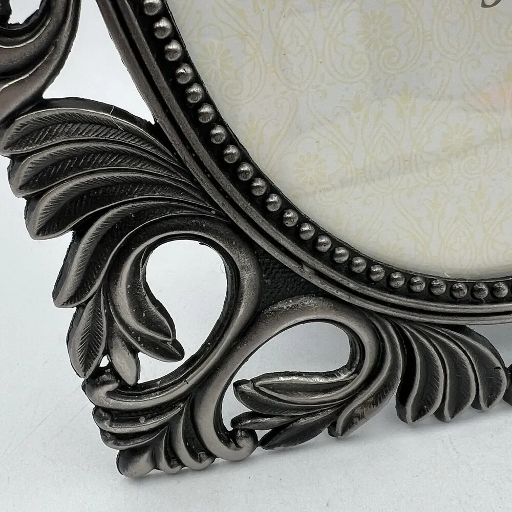 Silver Pewter Filigree Scroll 5x7 Photo Picture Frame Jennifer Moore Ornate